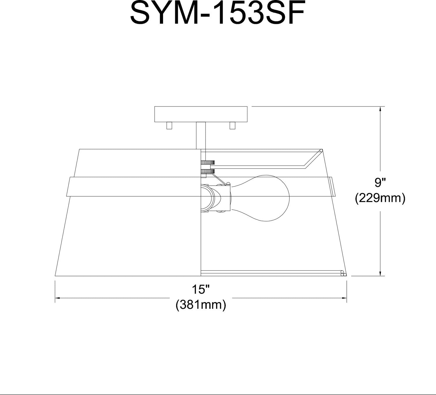 DAINOLITE, SYMPHONY CEILING SEMI FLUSH, SEMI FLUSH MOUNT LIGHT