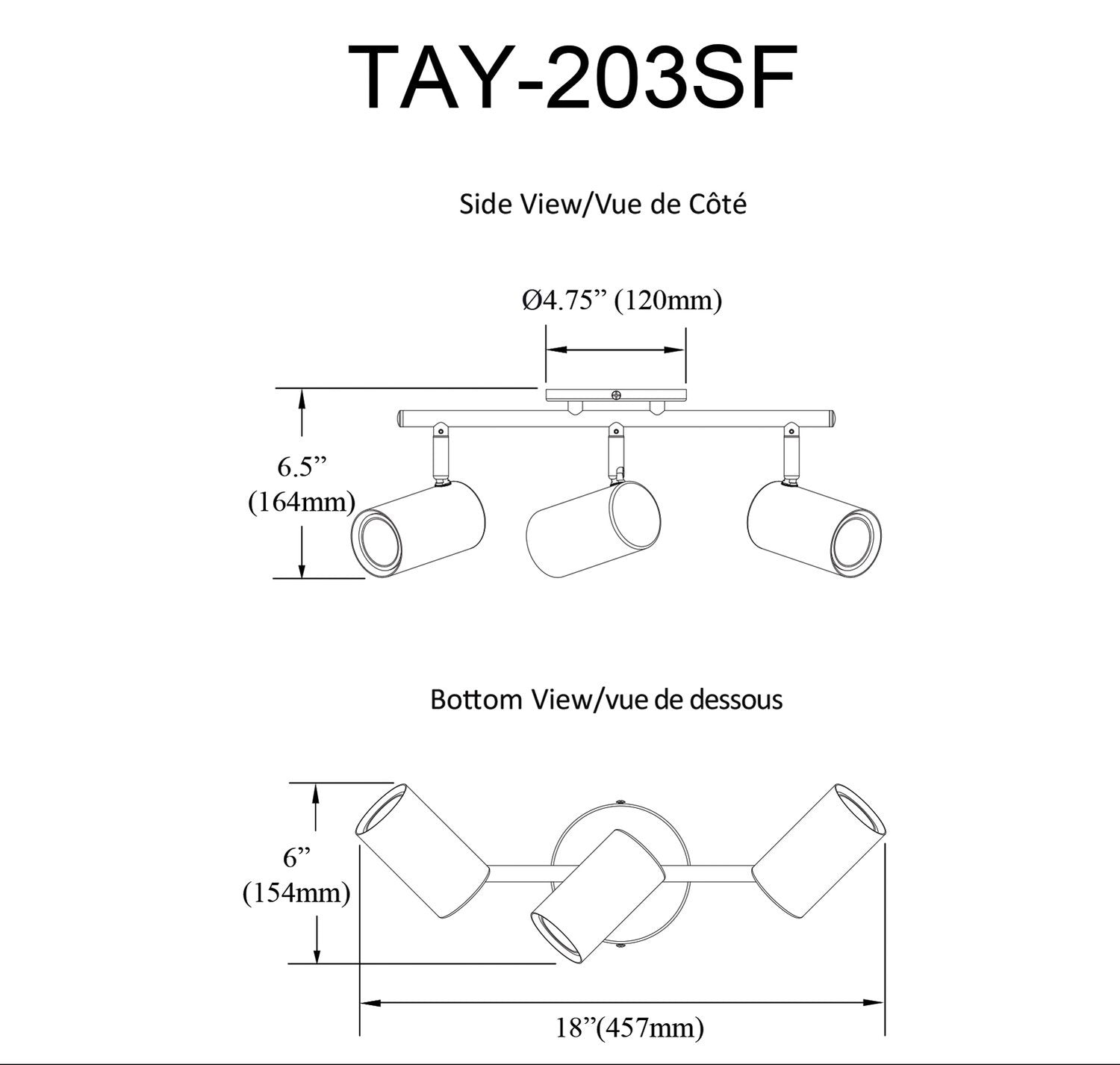 DAINOLITE TAYLOR CEILING TRACK