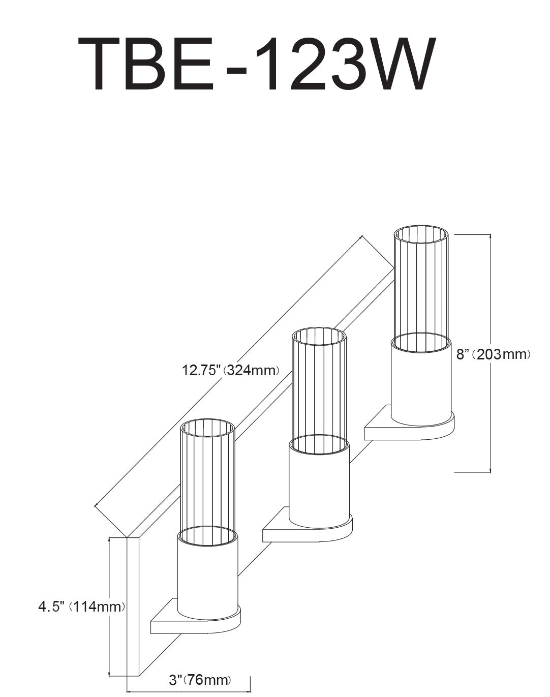 DAINOLITE, TUBE WALL VANITY, VANITY LIGHT