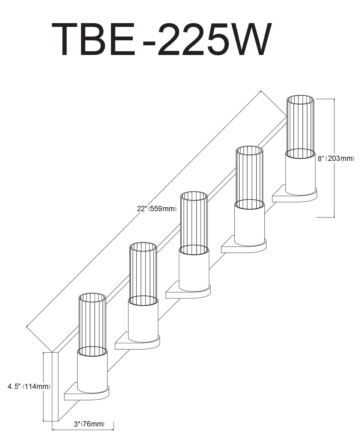 DAINOLITE, TUBE WALL VANITY, VANITY LIGHT