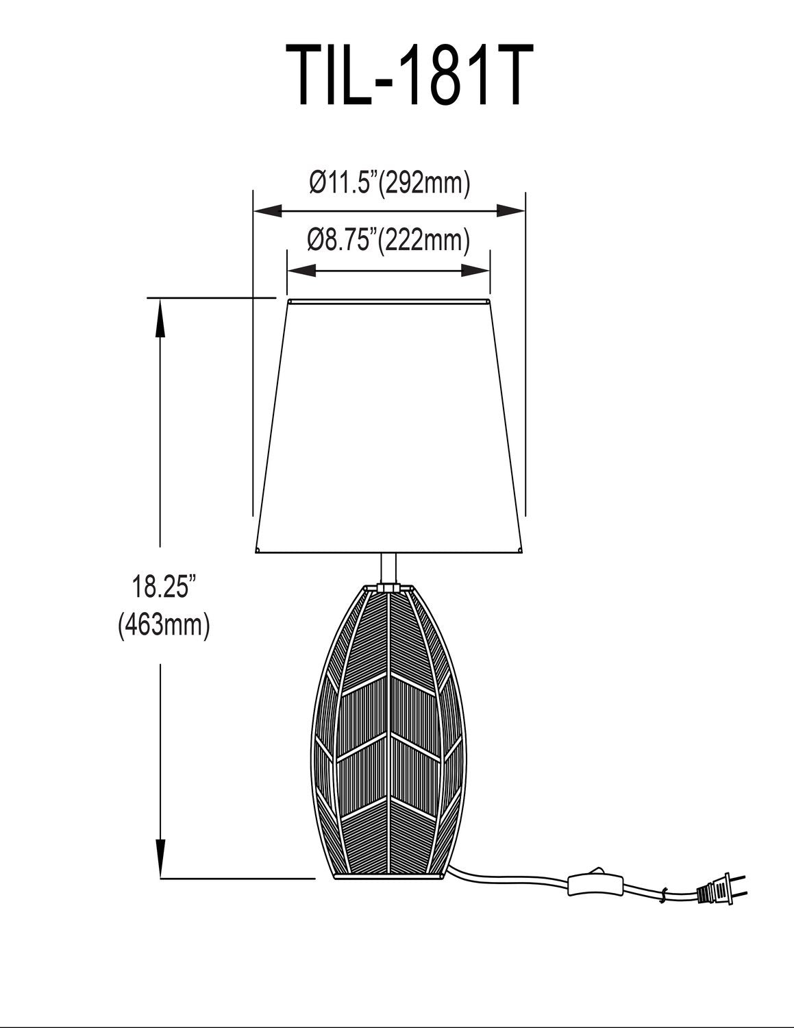 DAINOLITE LTD. TIL-181T-MB 2a4f53f8-620d-4673-8028-142fb647f489