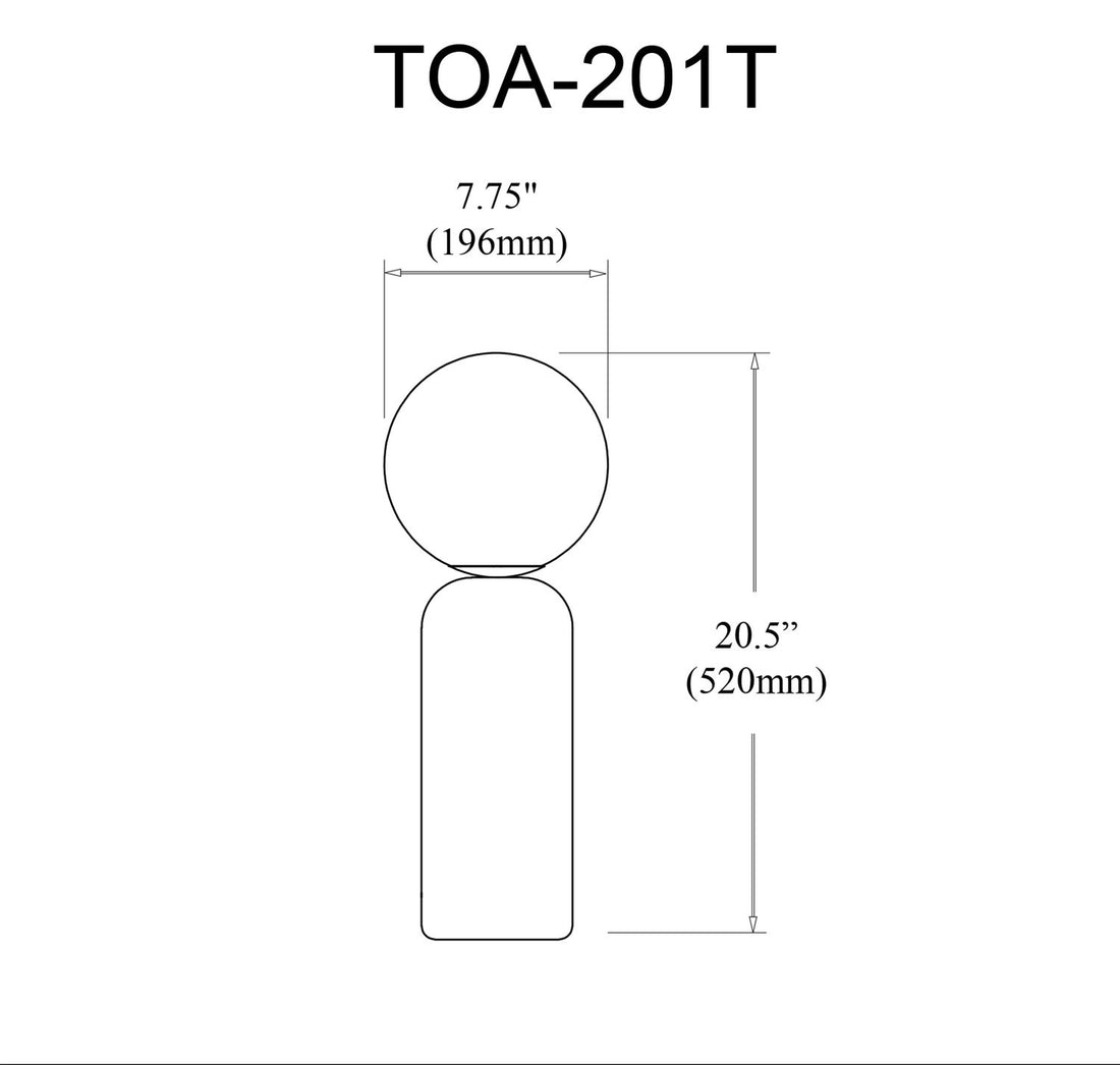DAINOLITE TORIA TABLE DECORATIVE - Table