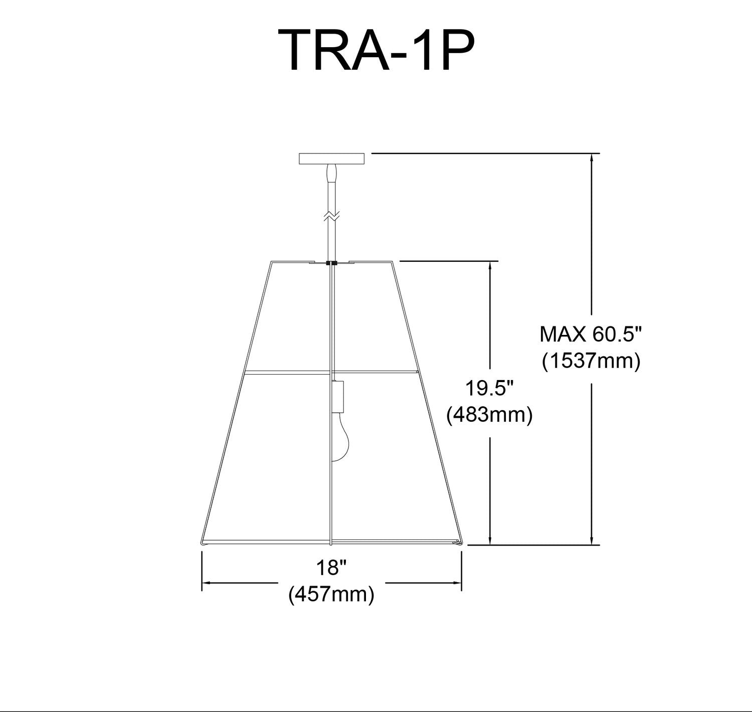 DAINOLITE, TRAPEZOID HANGING PENDANT, PENDANT LIGHT