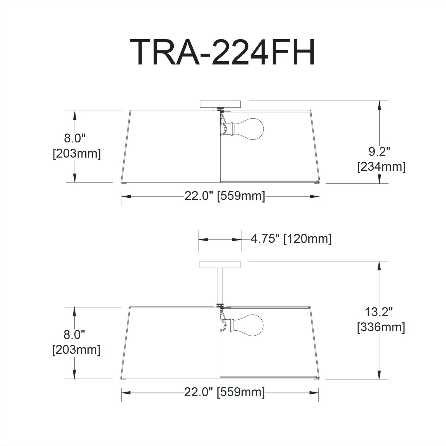 DAINOLITE, TRAPEZOID CEILING FLUSH, FLUSH MOUNT CEILING LIGHTS
