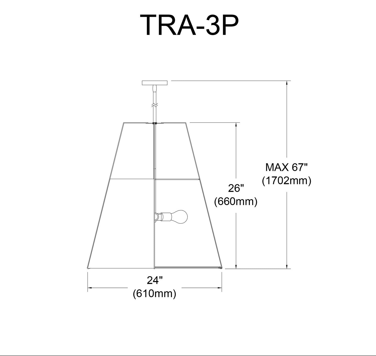 DAINOLITE, TRAPEZOID HANGING PENDANT, PENDANT LIGHT