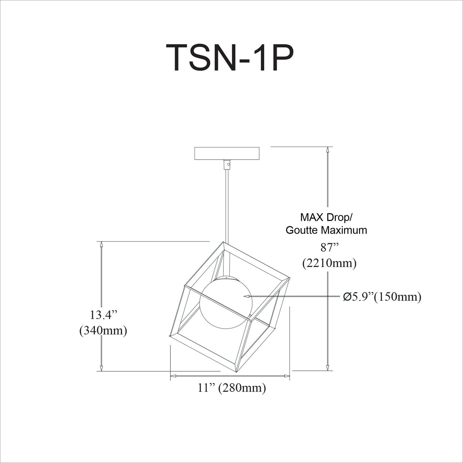 DAINOLITE, THOMSON HANGING PENDANT, PENDANT LIGHT