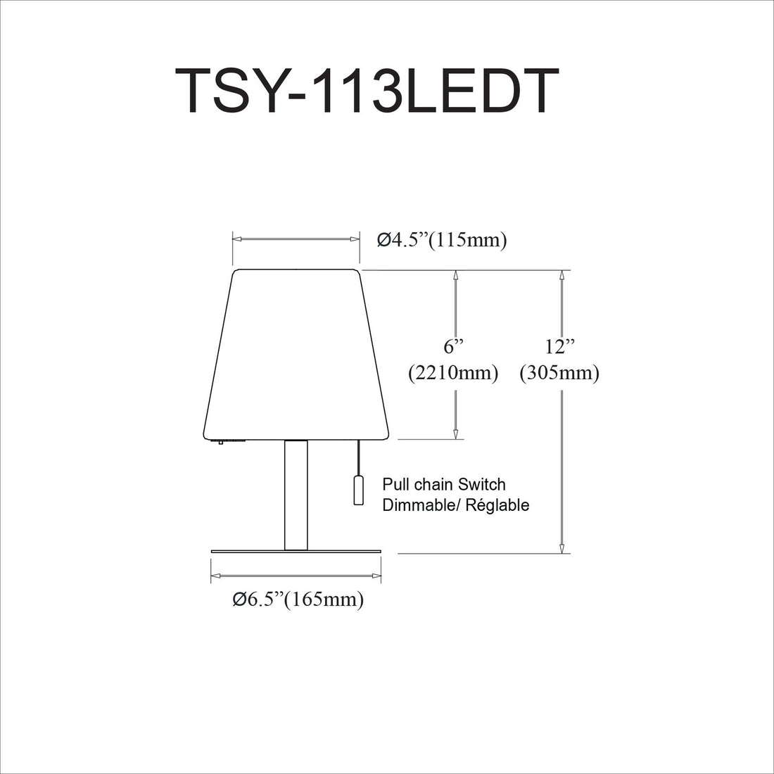 DAINOLITE TINSLEY TABLE DECORATIVE - Table