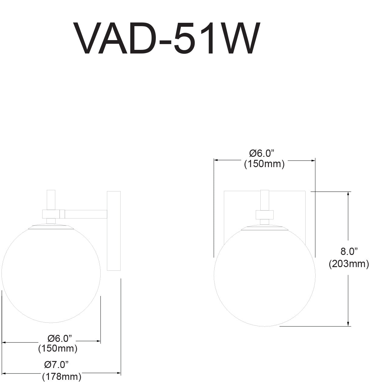 DAINOLITE LTD. VAD-51W-MB 09048419-784b-4e16-8be0-d1c9730cdf2e