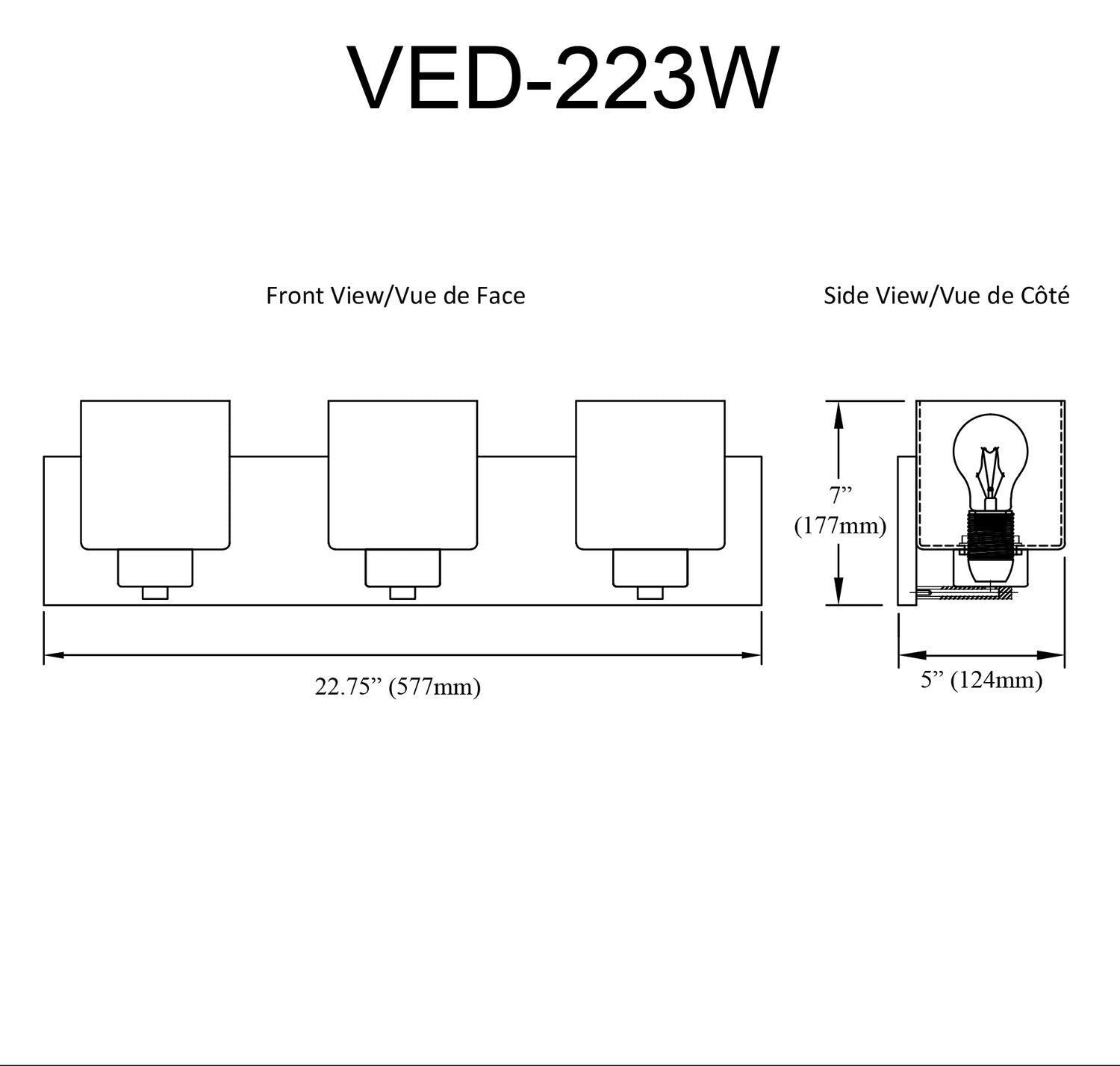 DAINOLITE, VEDA WALL VANITY, VANITY LIGHT