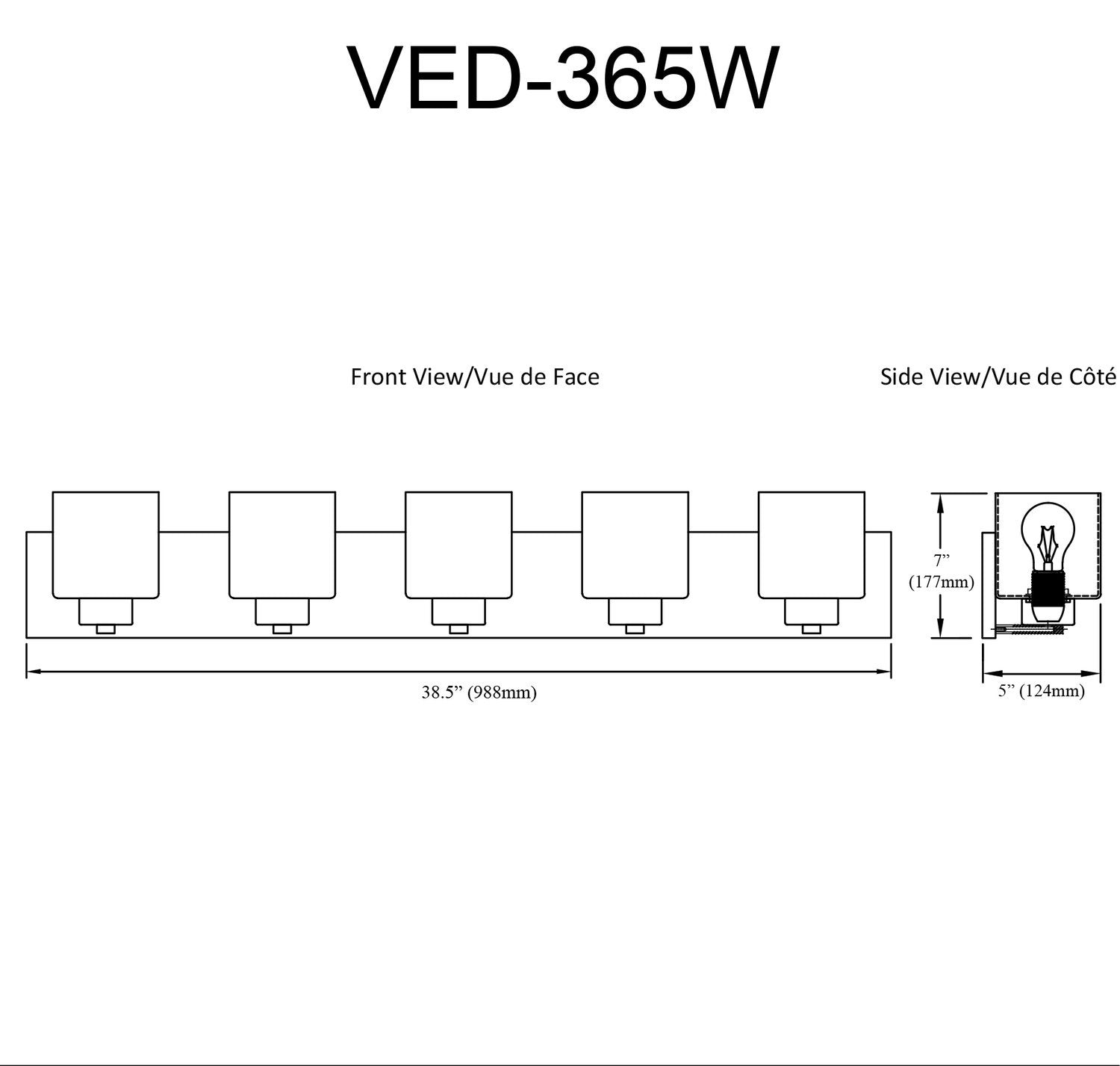 DAINOLITE, VEDA WALL VANITY, VANITY LIGHT