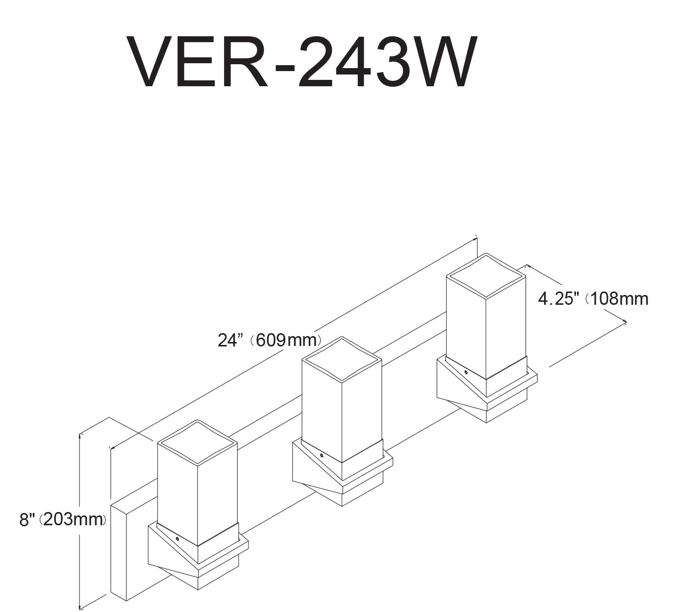 DAINOLITE LTD. VER-243W-MB 7b440327-a291-4969-b3a5-12c34d0237a0