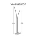 DAINOLITE, VINCENT FLOOR DECORATIVE, FLOOR LAMP