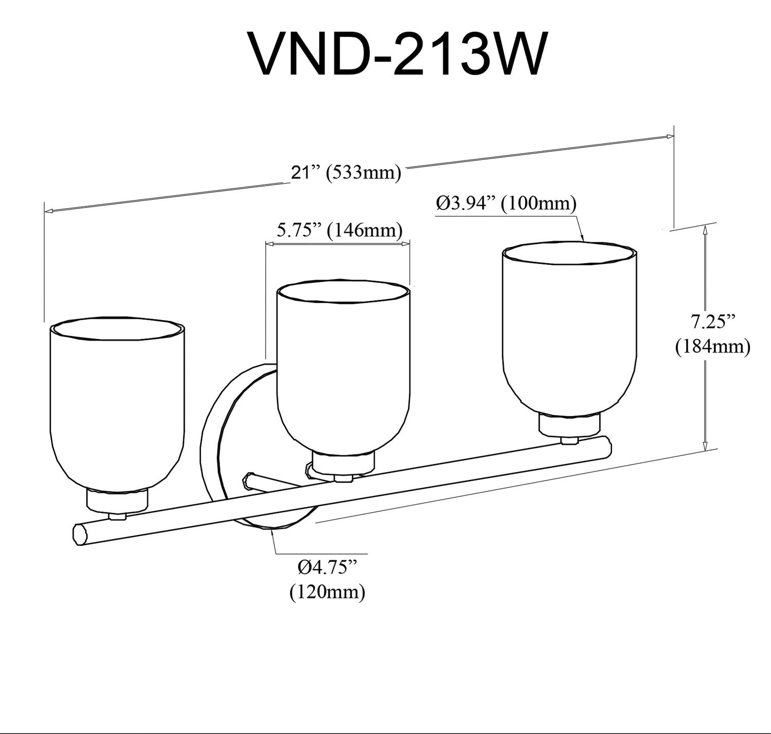 DAINOLITE, VONDA WALL VANITY, VANITY LIGHT