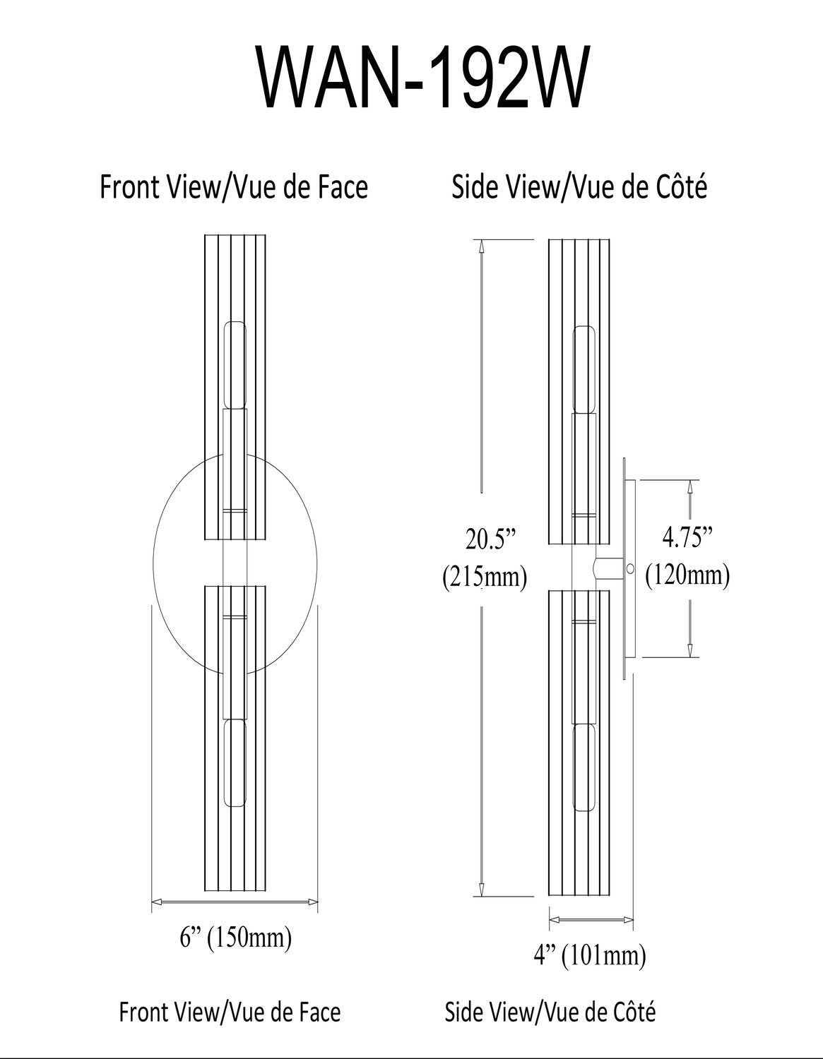 DAINOLITE LTD. WAN-192W-MB-FR ce72f33d-8d34-4bb4-b1c1-2f921b3d27bb