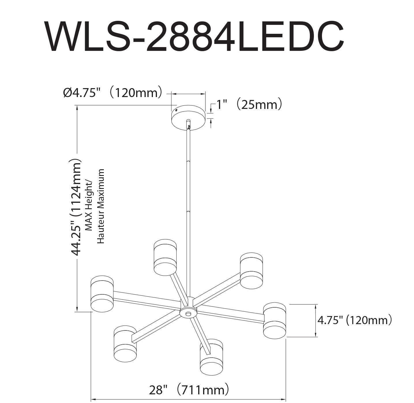 DAINOLITE, WILSON HANGING CHANDELIER, CHANDELIER LIGHT