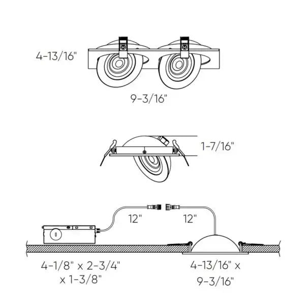 DALS, PIVOT GIMBAL LIGHT, FLUSH MOUNT CEILING LIGHTS