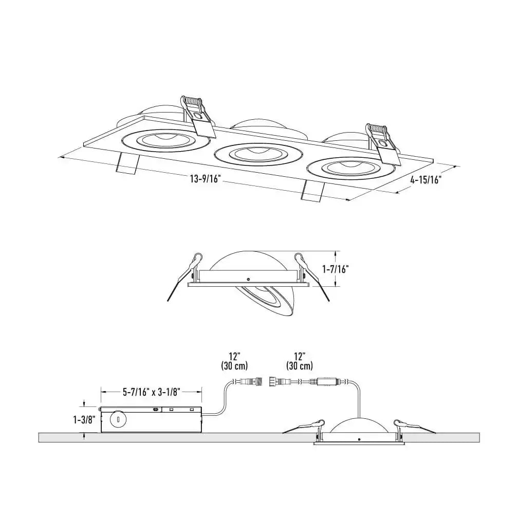 DALS, PIVOT GIMBAL LIGHT, FLUSH MOUNT CEILING LIGHTS 