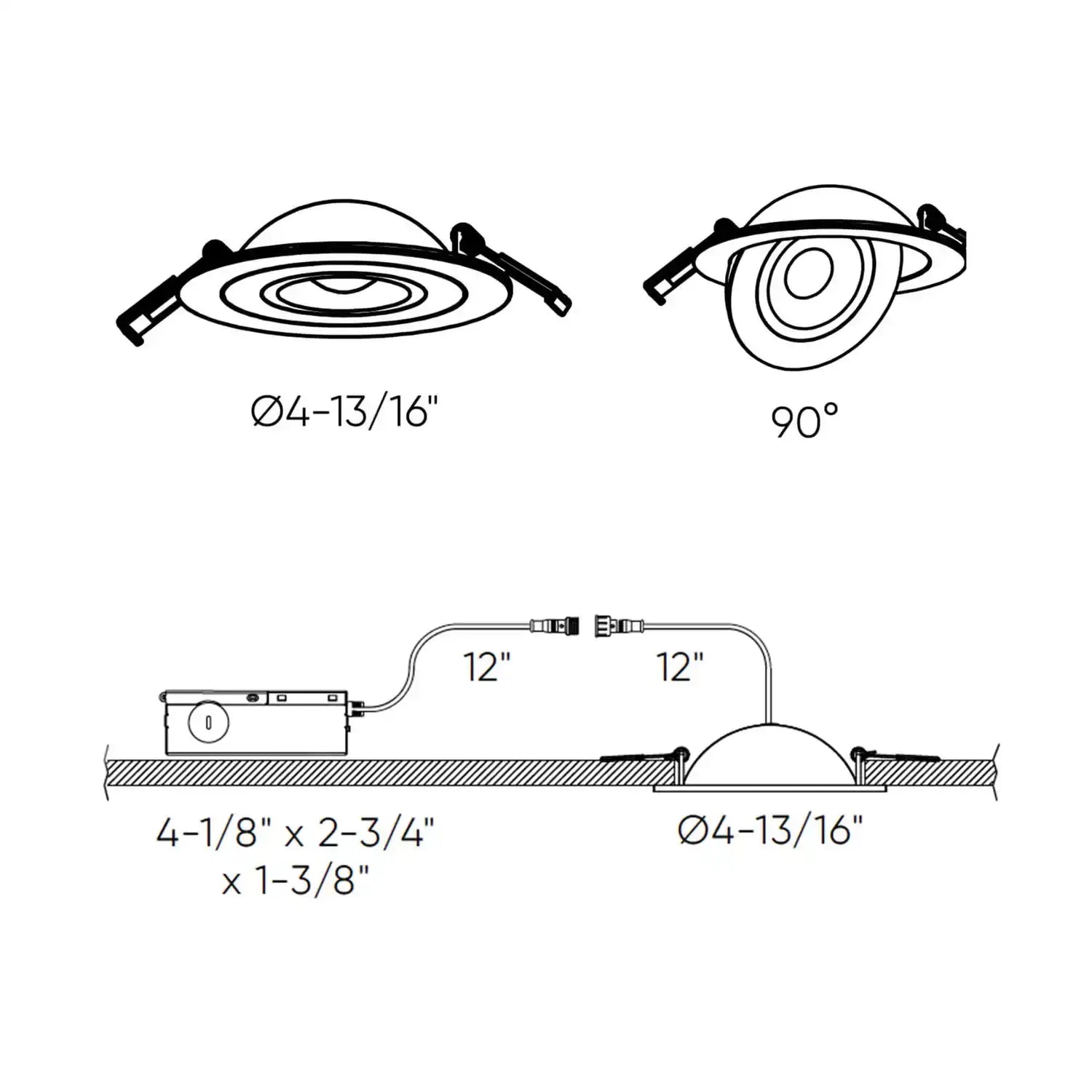 DALS, PIVOT GIMBAL LIGHT, FLUSH MOUNT CEILING LIGHTS