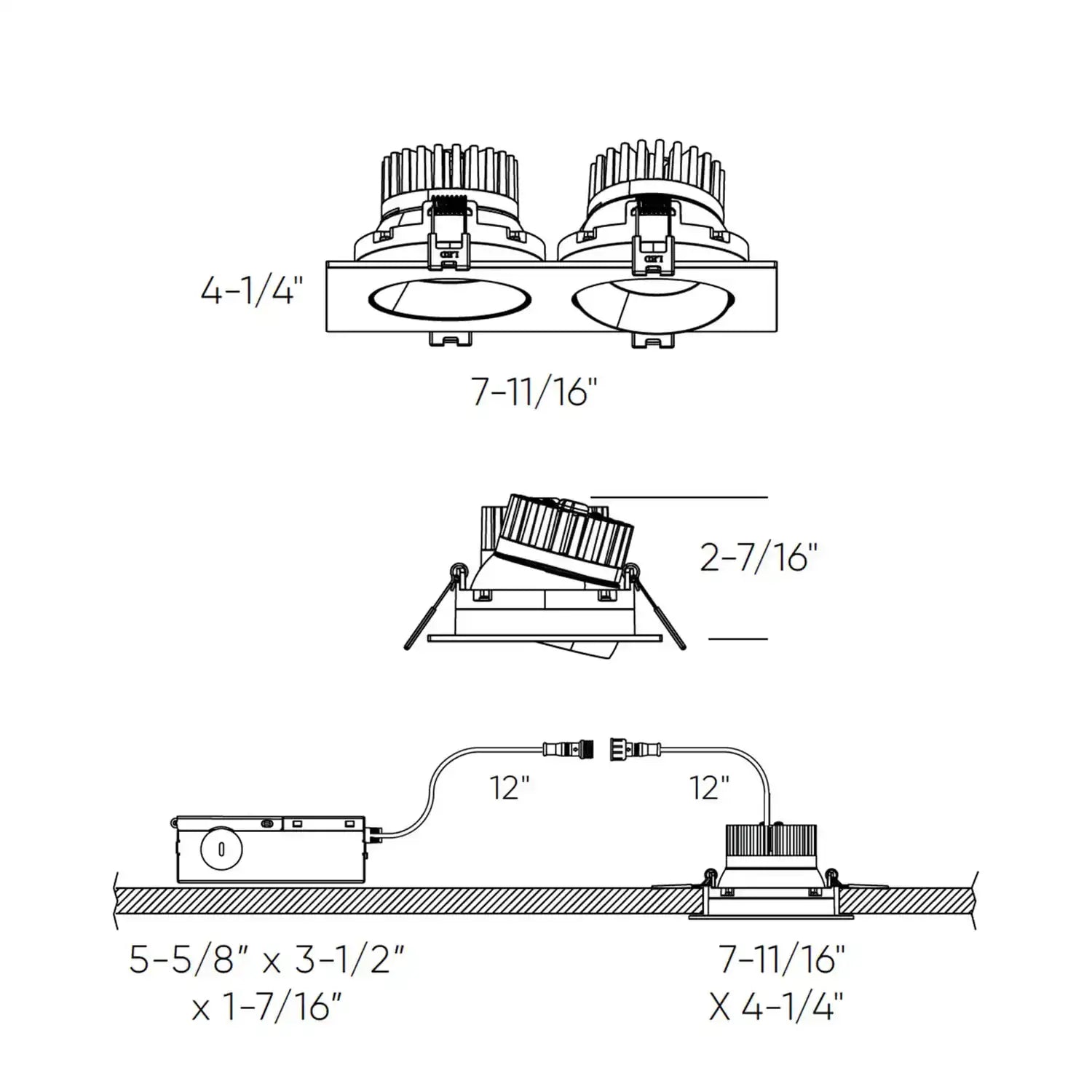 DALS, REVOLVE RECESSED LIGHT, FLUSH MOUNT CEILING LIGHTS