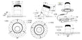 DALS, MODA DOWNLIGHT - WHITE, FLUSH MOUNT CEILING LIGHTS
