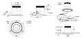 DALS, MODA REGRESSED LIGHT - BLACK, FLUSH MOUNT CEILING LIGHTS