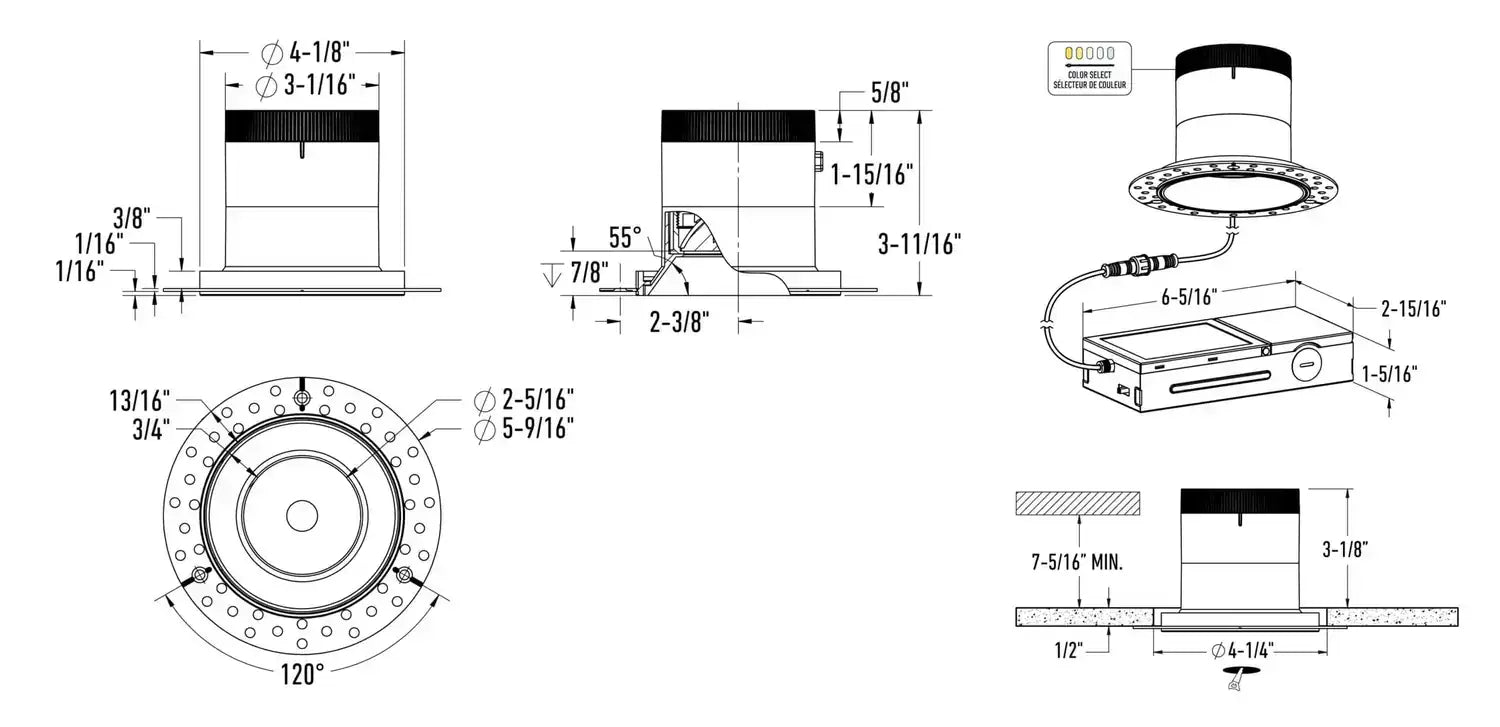 DALS, MODA REGRESSED LIGHT - ALZAK, FLUSH MOUNT CEILING LIGHTS 