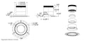 DALS, MODA REGRESSED LIGHT - BLACK, FLUSH MOUNT CEILING LIGHTS