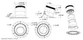 DALS, MODA DOWNLIGHT - GOLD, FLUSH MOUNT CEILING LIGHTS