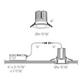 DALS, RGR RECESSED LIGHT | RGR4HP-CC-V-WH, FLUSH MOUNT CEILING LIGHTS