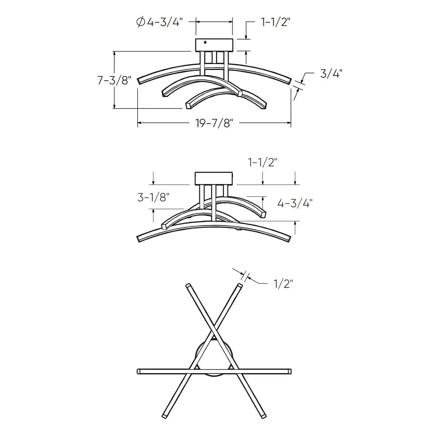 DALS, SWAY FLUSH MOUNT, FLUSH MOUNT CEILING LIGHTS 