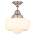 DVI, SCHOOLHOUSE SEMI-FLUSH MOUNT, SEMI FLUSH MOUNT LIGHT