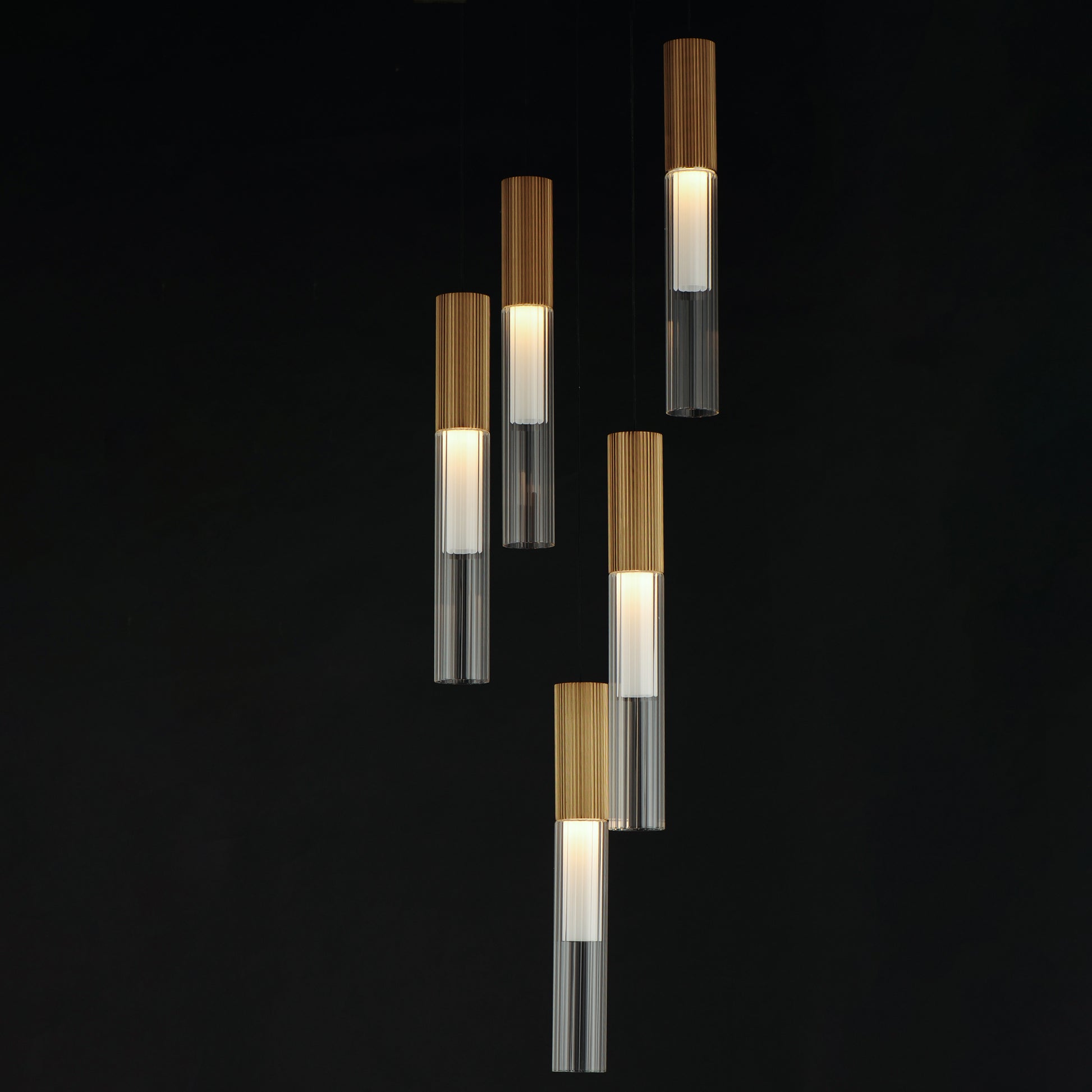 ET2, REEDS-MULTI-LIGHT PENDANT, CHANDELIER LIGHT