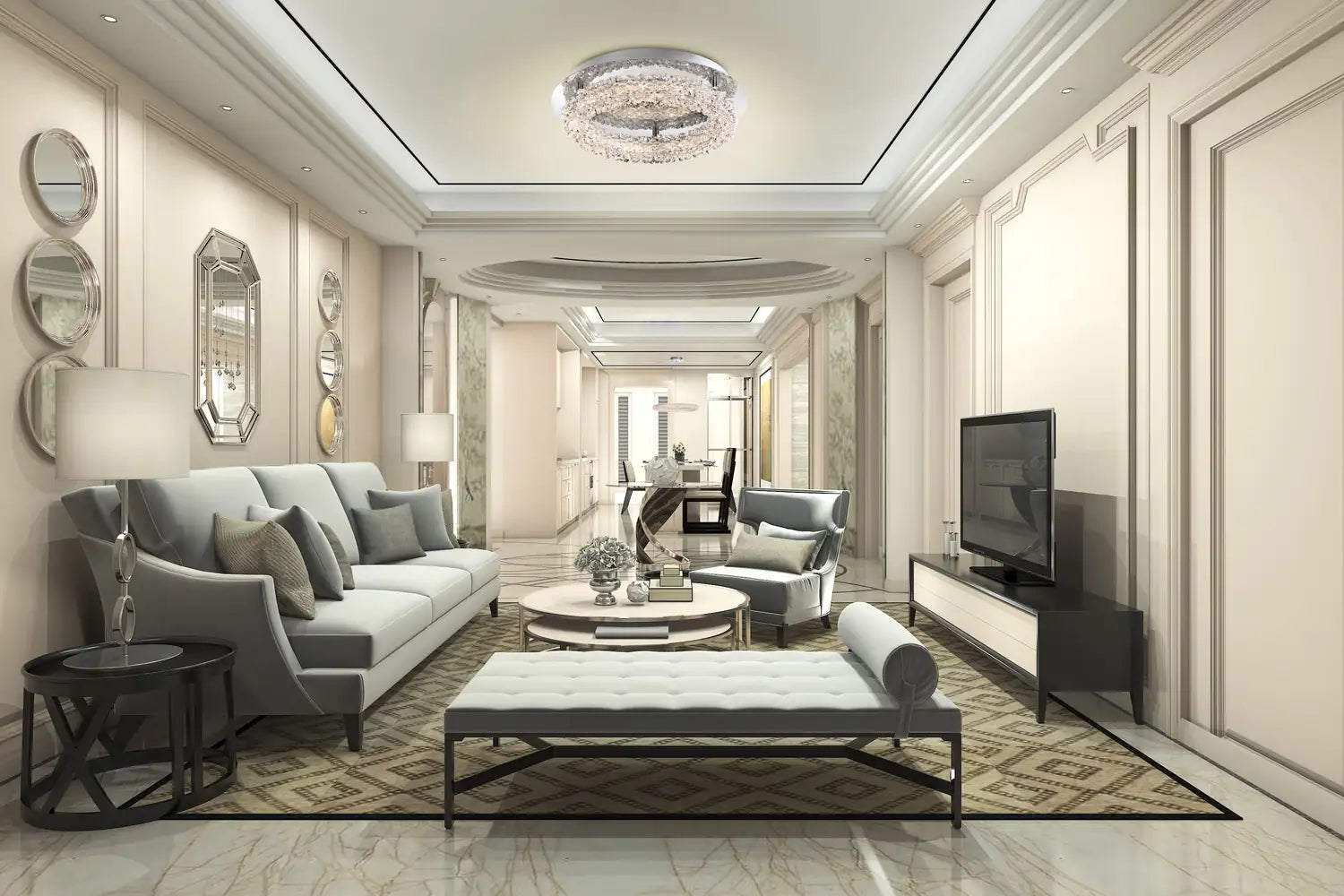 EUROFASE, SASSI FLUSH MOUNT, FLUSH MOUNT CEILING LIGHTS