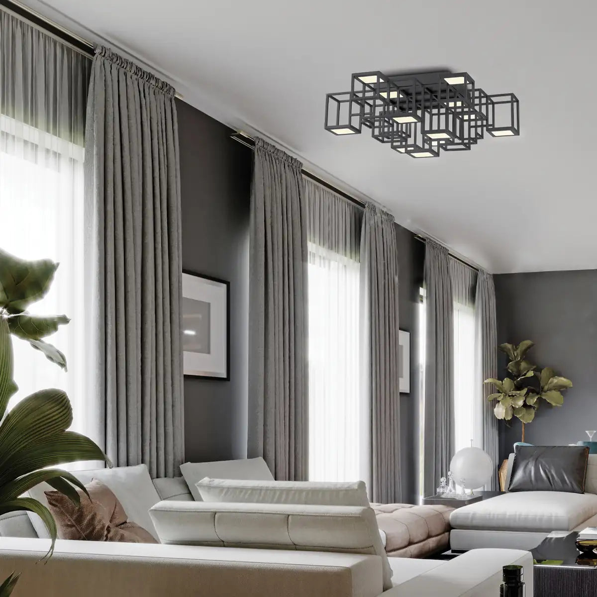 EUROFASE, FERRO FLUSH MOUNT, FLUSH MOUNT CEILING LIGHTS