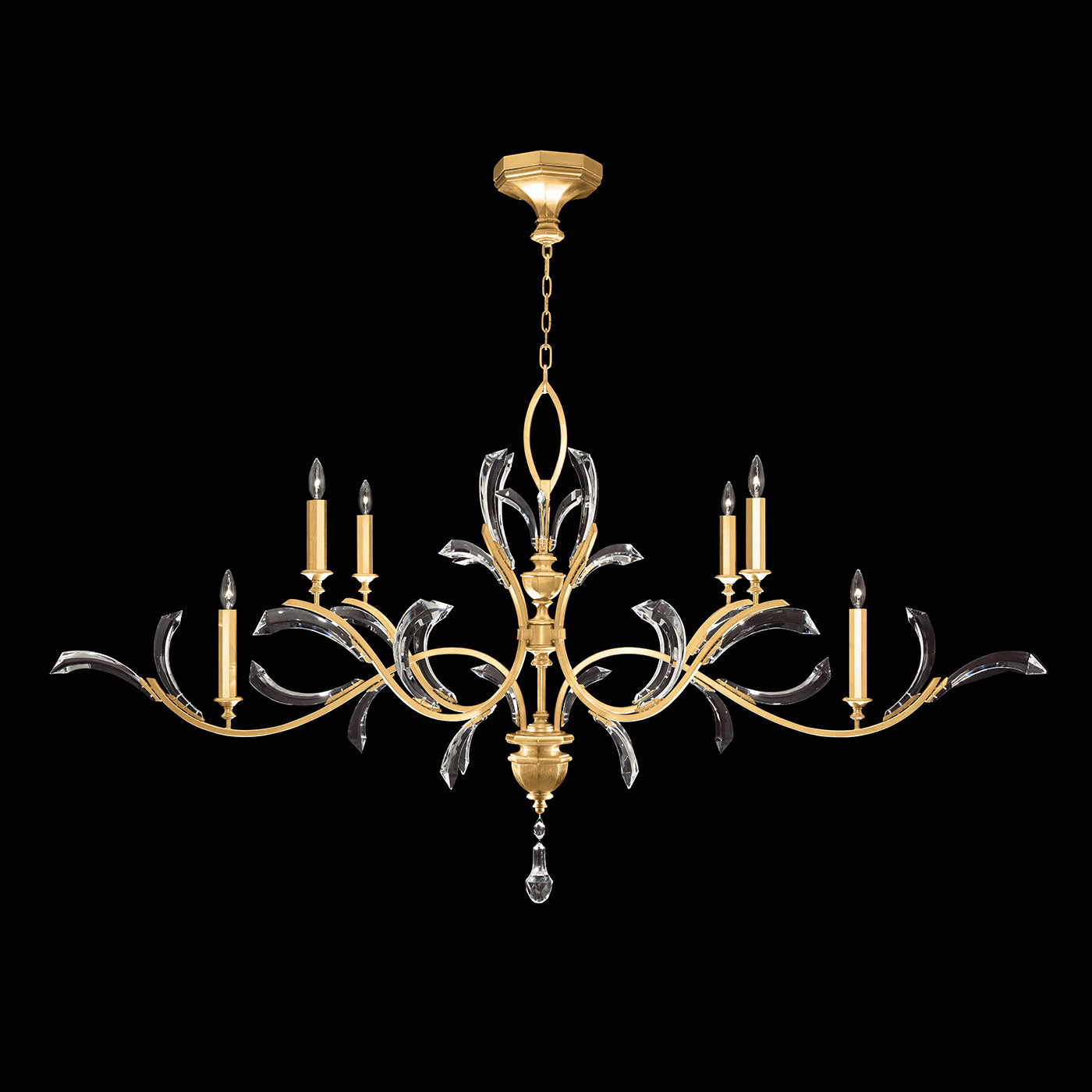 FINE ART LAMPS, BEVELED ARCS OBLONG CHANDELIER, CHANDELIER LIGHT