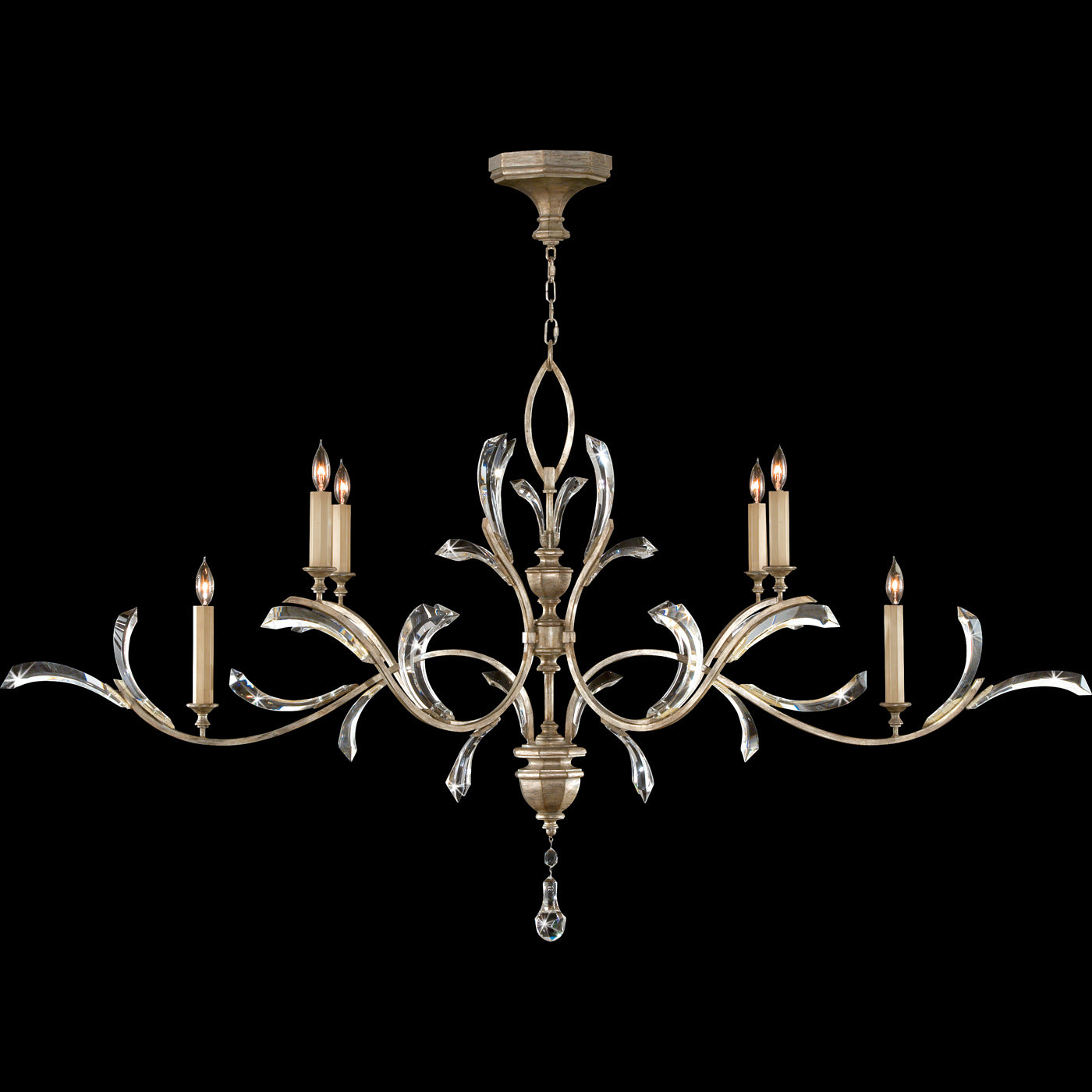 FINE ART LAMPS, BEVELED ARCS OBLONG CHANDELIER, CHANDELIER LIGHT
