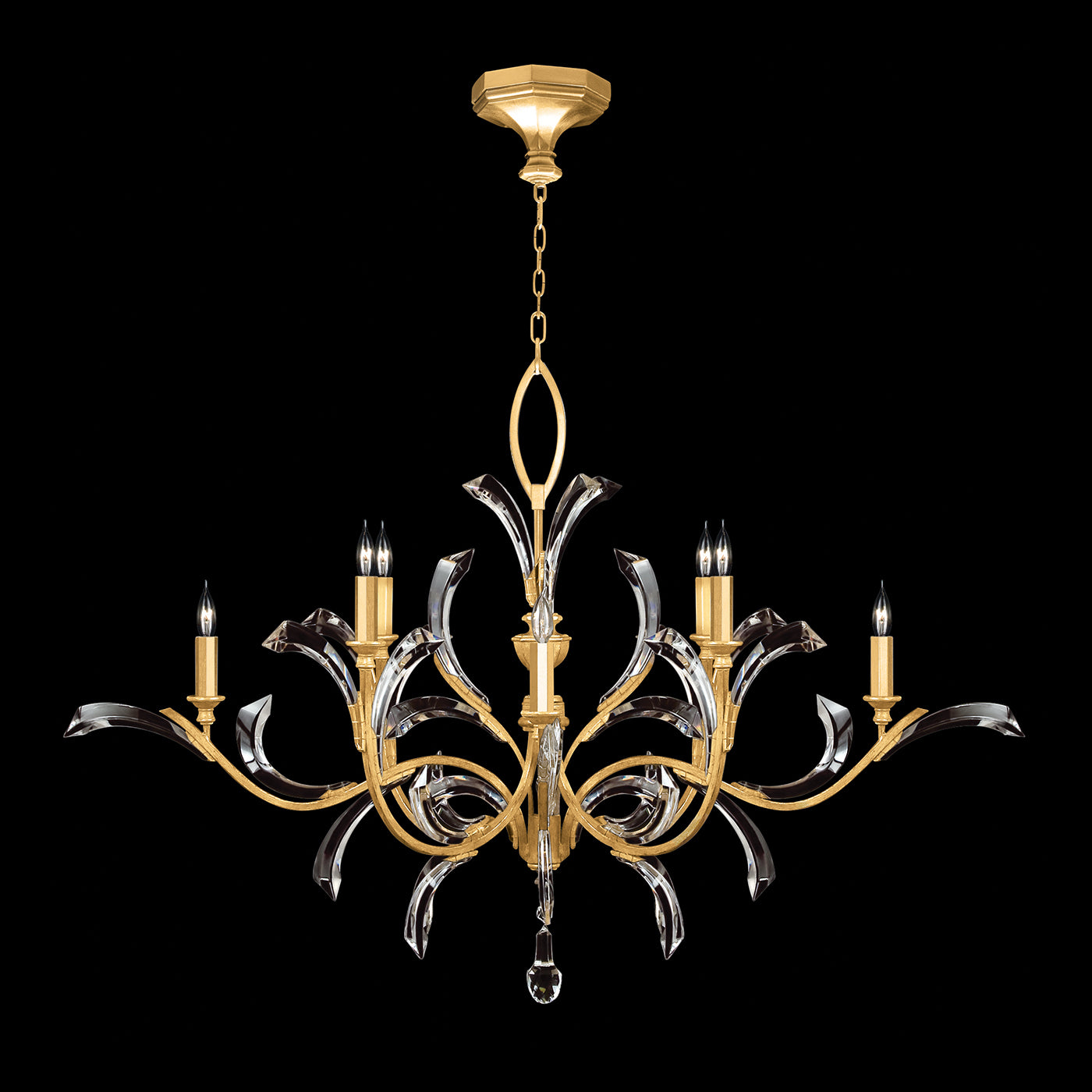 FINE ART LAMPS, BEVELED ARCS CHANDELIER, CHANDELIER LIGHT