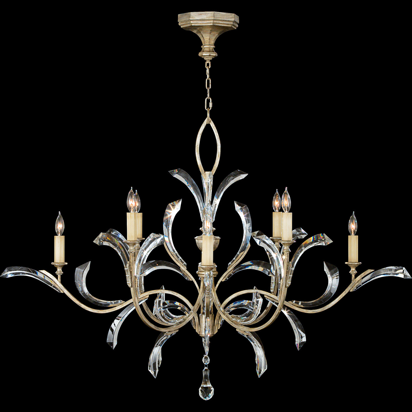 FINE ART LAMPS, BEVELED ARCS CHANDELIER, CHANDELIER LIGHT