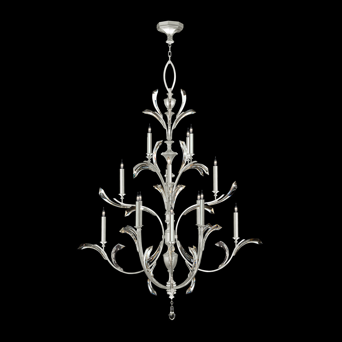FINE ART LAMPS, BEVELED ARCS CHANDELIER, CHANDELIER LIGHT