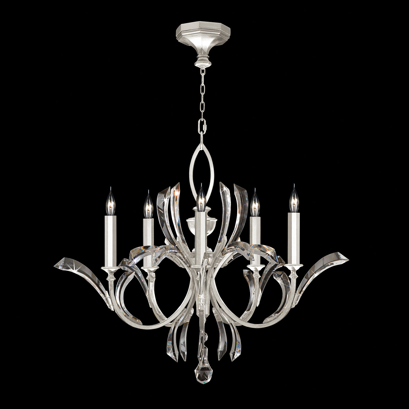 FINE ART LAMPS, BEVELED ARCS CHANDELIER, CHANDELIER LIGHT