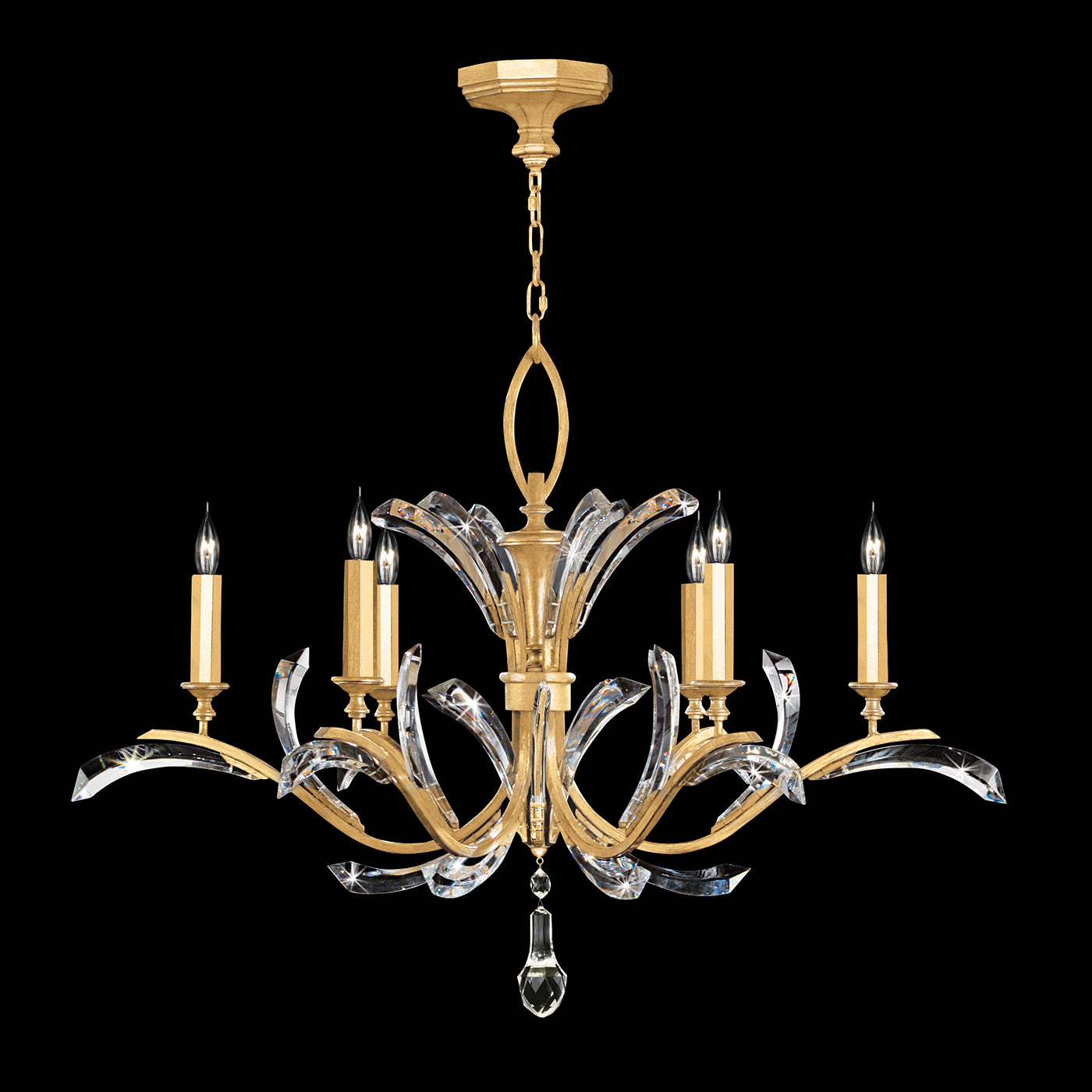 FINE ART LAMPS, BEVELED ARCS CHANDELIER, CHANDELIER LIGHT