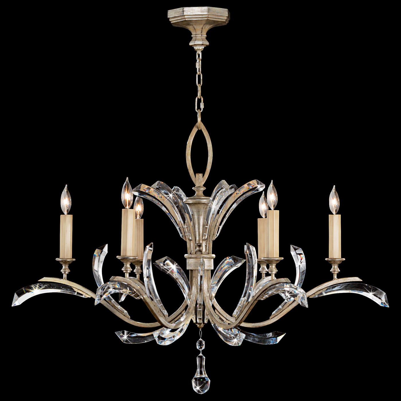 FINE ART LAMPS, BEVELED ARCS CHANDELIER, CHANDELIER LIGHT