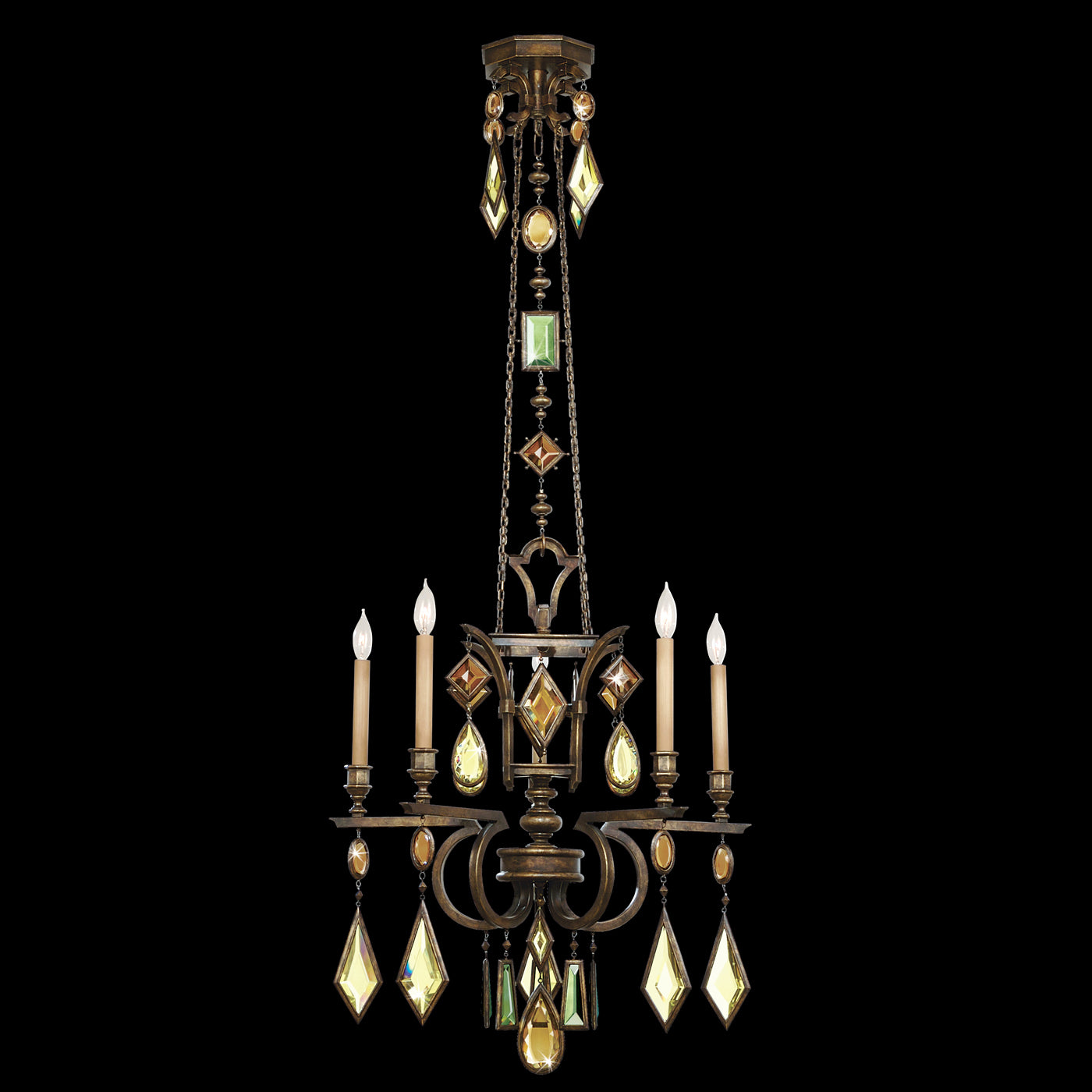 FINE ART LAMPS, ENCASED GEMS CHANDELIER, CHANDELIER LIGHT