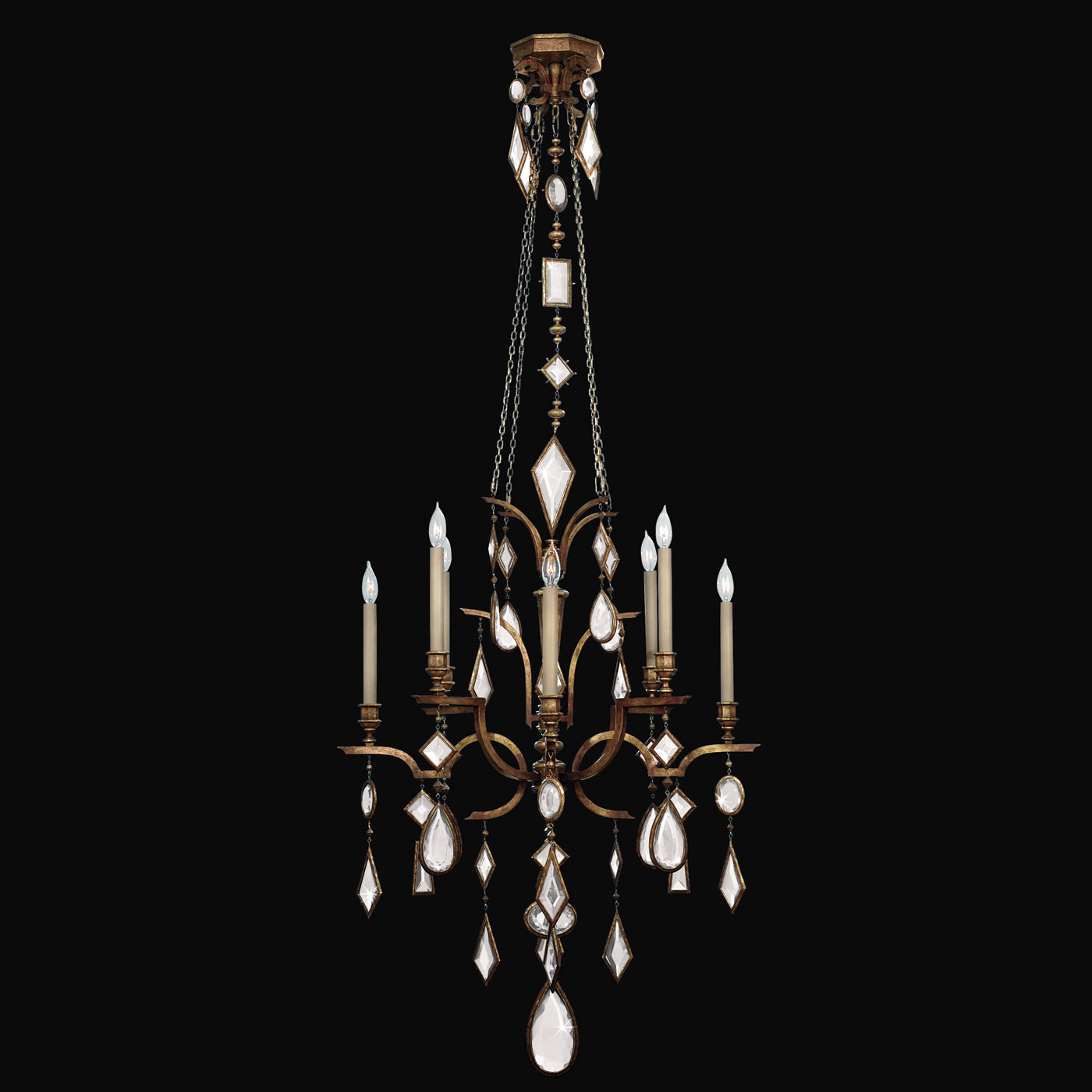 FINE ART LAMPS, ENCASED GEMS CHANDELIER, CHANDELIER LIGHT