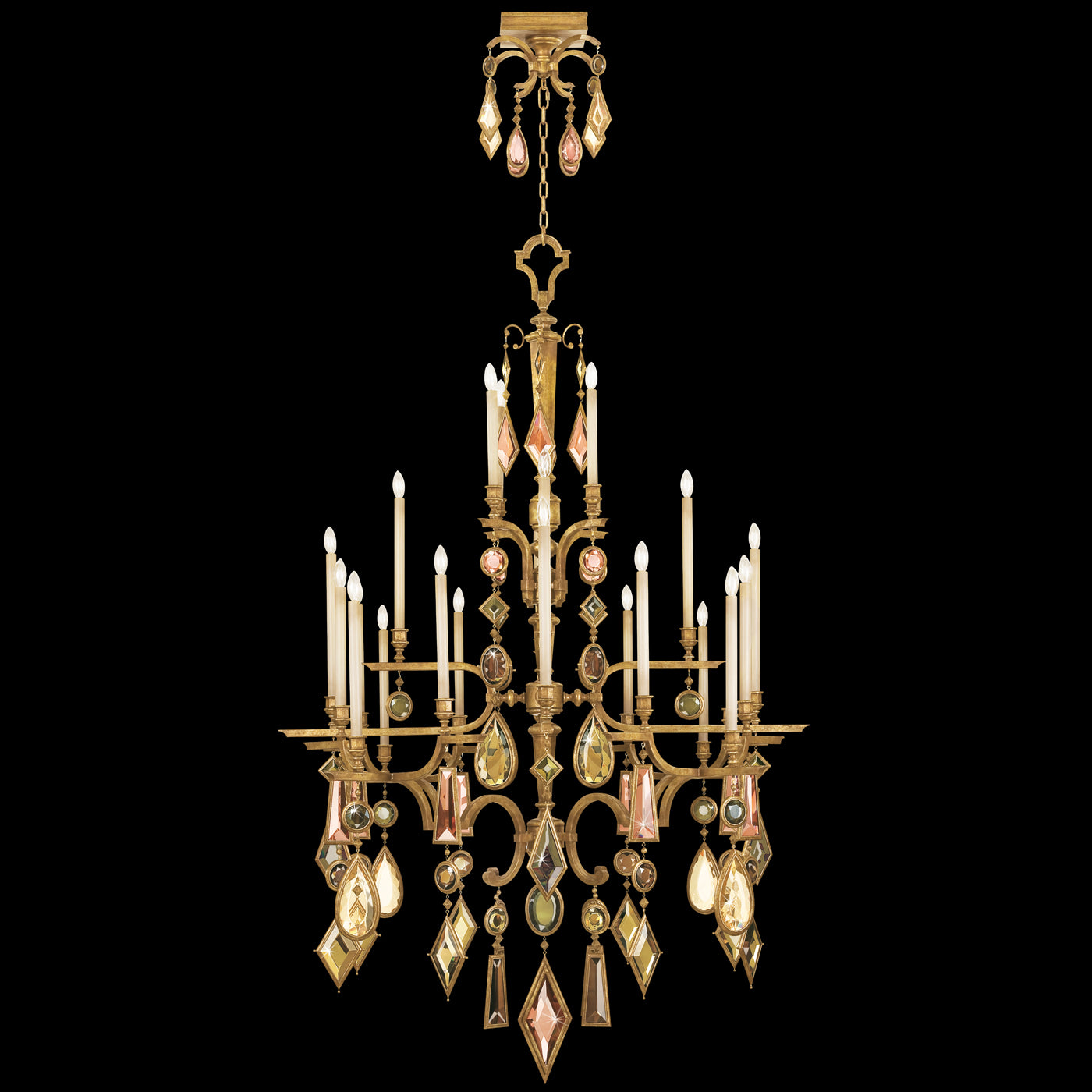 FINE ART LAMPS, ENCASED GEMS CHANDELIER, CHANDELIER LIGHT