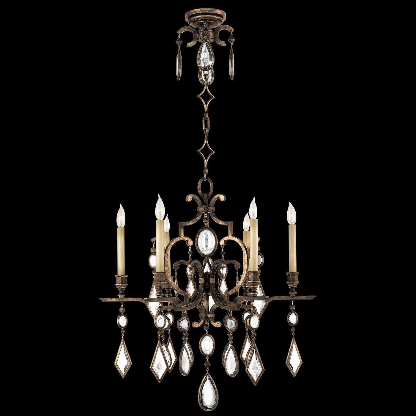 FINE ART LAMPS, ENCASED GEMS CHANDELIER, CHANDELIER LIGHT