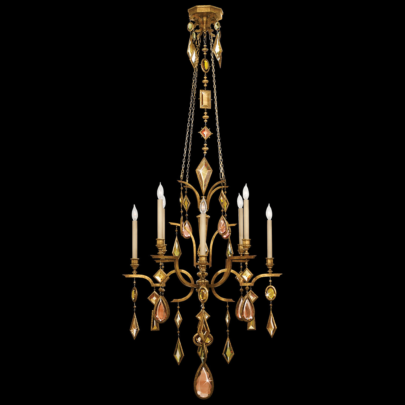 FINE ART LAMPS, ENCASED GEMS CHANDELIER, CHANDELIER LIGHT