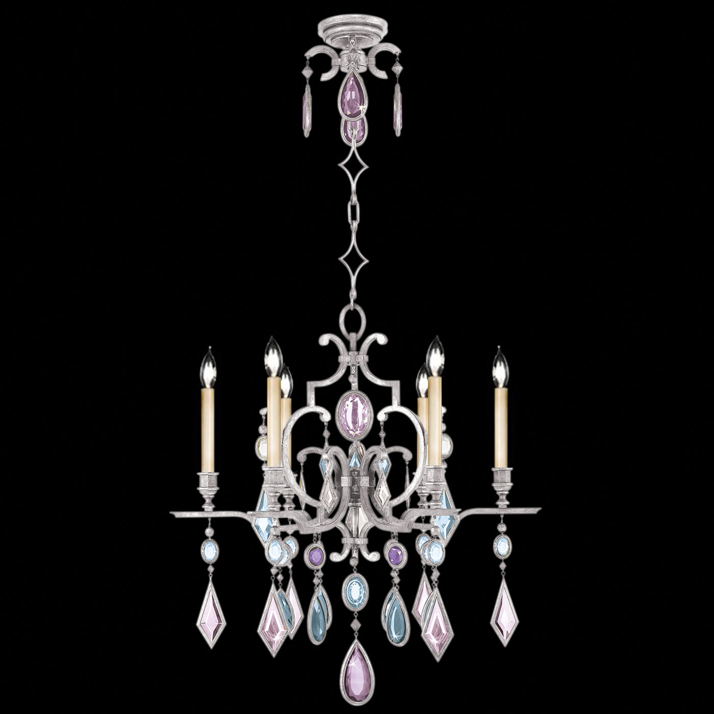 FINE ART LAMPS, ENCASED GEMS CHANDELIER, CHANDELIER LIGHT