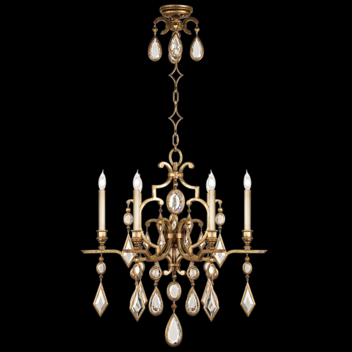 FINE ART LAMPS, ENCASED GEMS CHANDELIER, CHANDELIER LIGHT