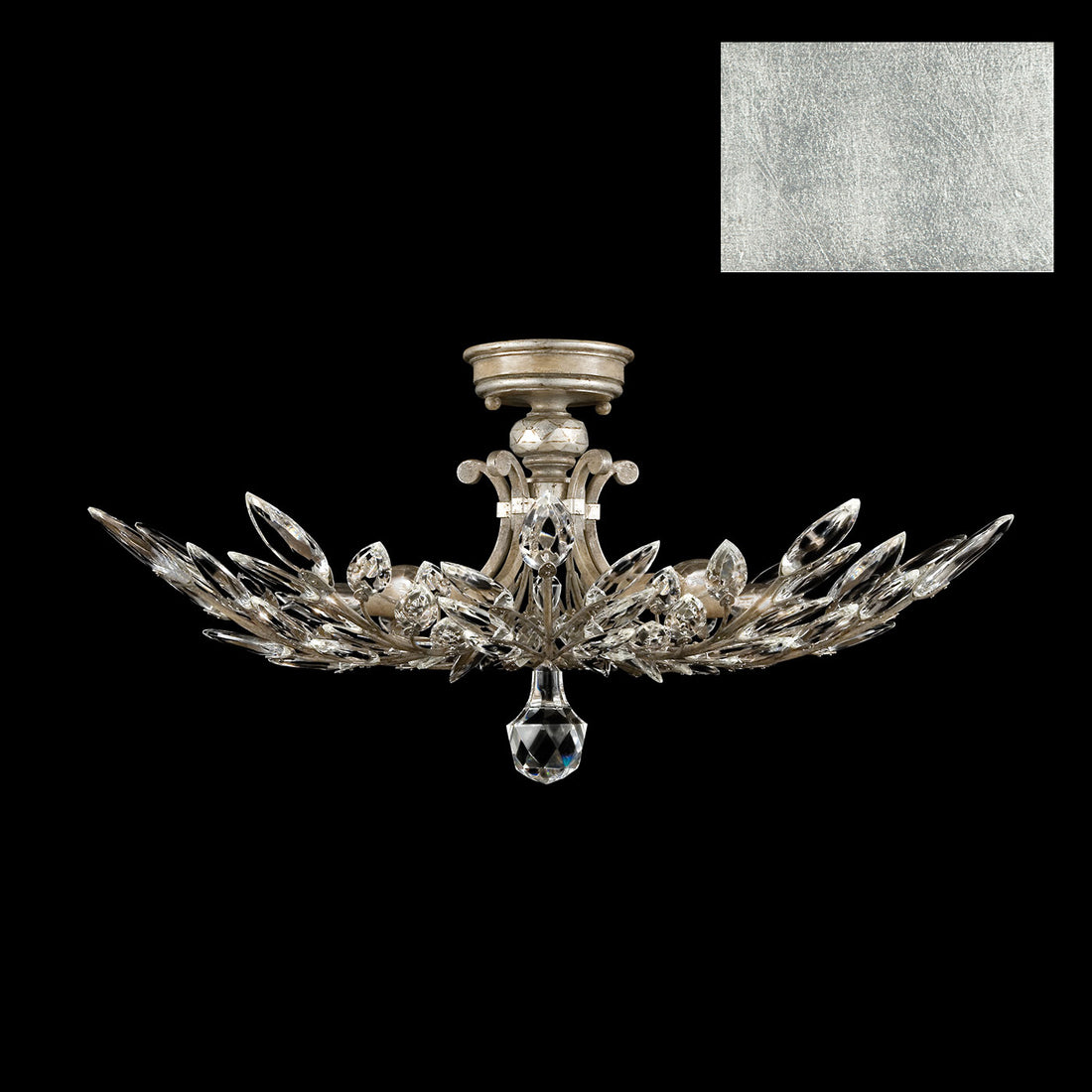 FINE ART LAMPS, CRYSTAL LAUREL SEMI-FLUSH MOUNT, FLUSH MOUNT CEILING LIGHTS